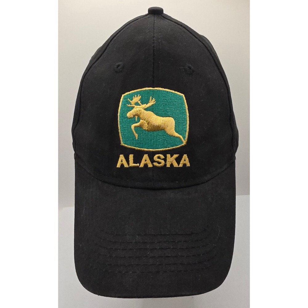 Alaska 907 Brand John Deere‎ Strapback Cap Patch Hat Nothing Runs Like A Moose